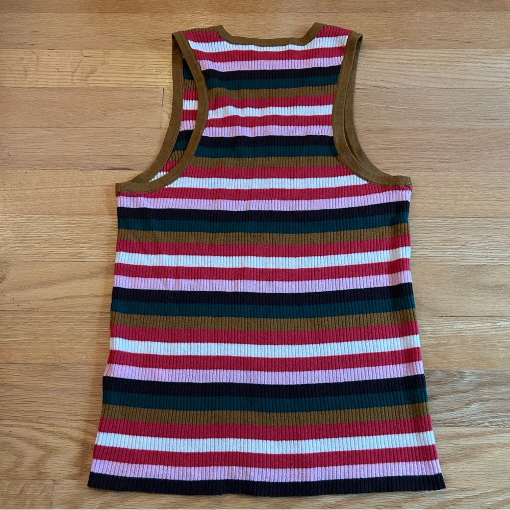 Madewell Multicolor Rainbow Striped Bayford Sweater Tank - Picture 6 of 8